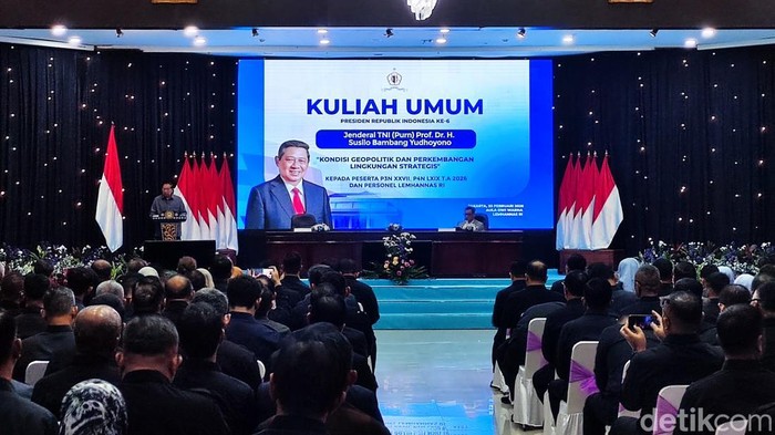 Kuliah Umum SBY di Lemhannas (Foto: Matius Alfons/detikcom)