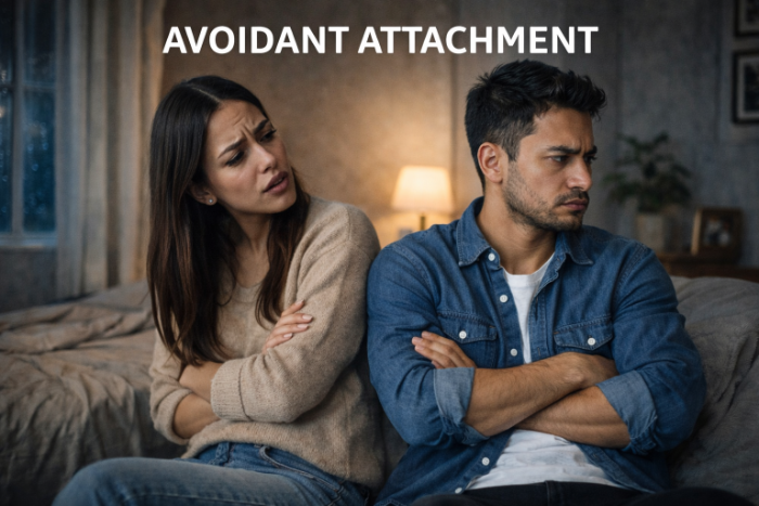 Ilustrasi seseorang dengan sikap Avoidant Attachment (Mat/AI)