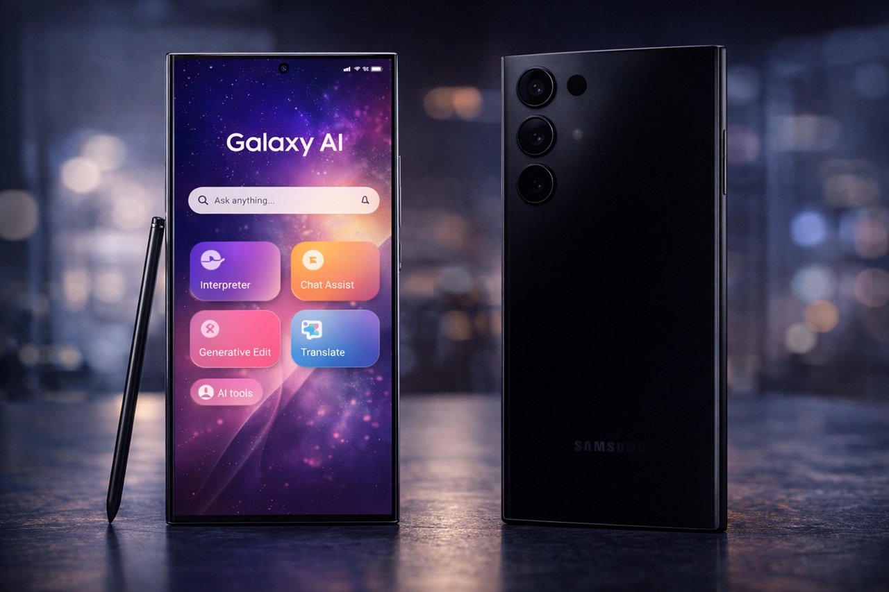Samsung Galaxy S26 Ultra resmi hadir dengan fitur Privacy Display terintegrasi yang memastikan konten layar kamu tidak bisa diintip oleh orang di sekitar. (RIFKI/AI)