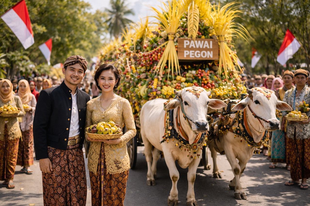 Melalui Pawai Pegon di Jember dan berbagai tradisi lainnya, kamu bisa melihat betapa kayanya cara masyarakat Indonesia mengungkapkan rasa syukur saat Lebaran. (RIFKI/AI)