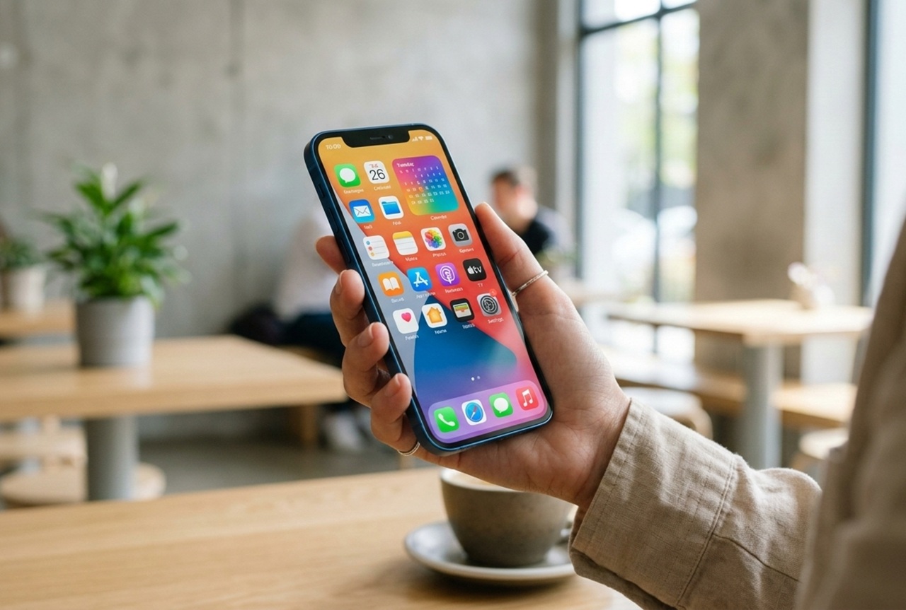 iPhone 12 dengan teknologi 5G dan layar OLED kini bisa kamu miliki dengan harga mulai Rp6 jutaan saja di tahun 2026. (RIFKI/AI)