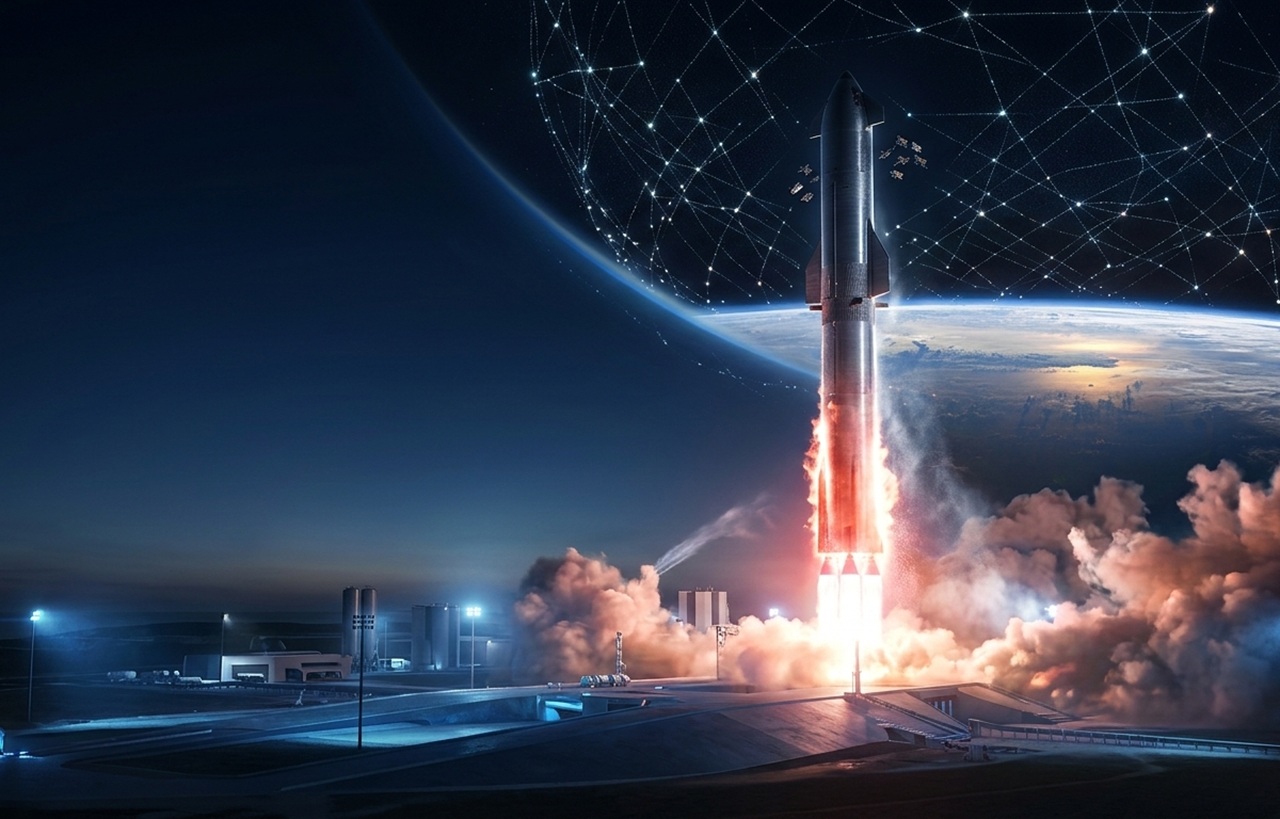 Dengan roket Starship, SpaceX akan mempercepat penyebaran satelit Starlink terbaru demi menghadirkan koneksi internet luar angkasa. (RIFKI/AI)