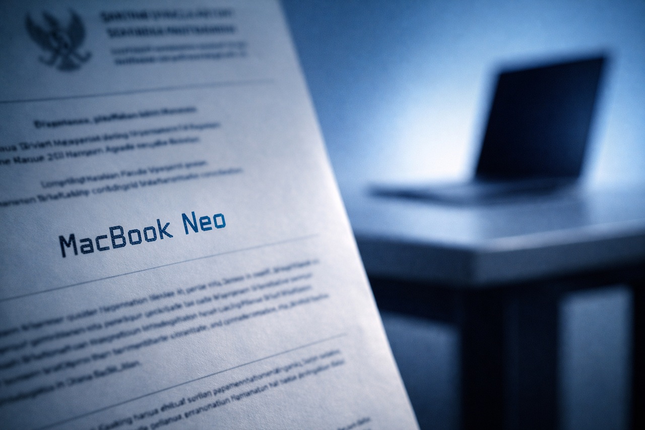 Munculnya nama MacBook Neo dalam dokumen resmi regulator menandakan bahwa Apple sudah memasuki fase akhir pengembangan produk. (RIFKI/AI)