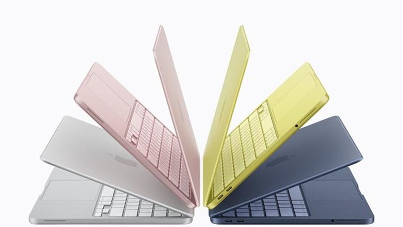 MacBook Neo hadir dengan pilihan warna cerah dan performa chip A18 Pro yang siap mendukung segala produktivitas kamu. (APPLE)