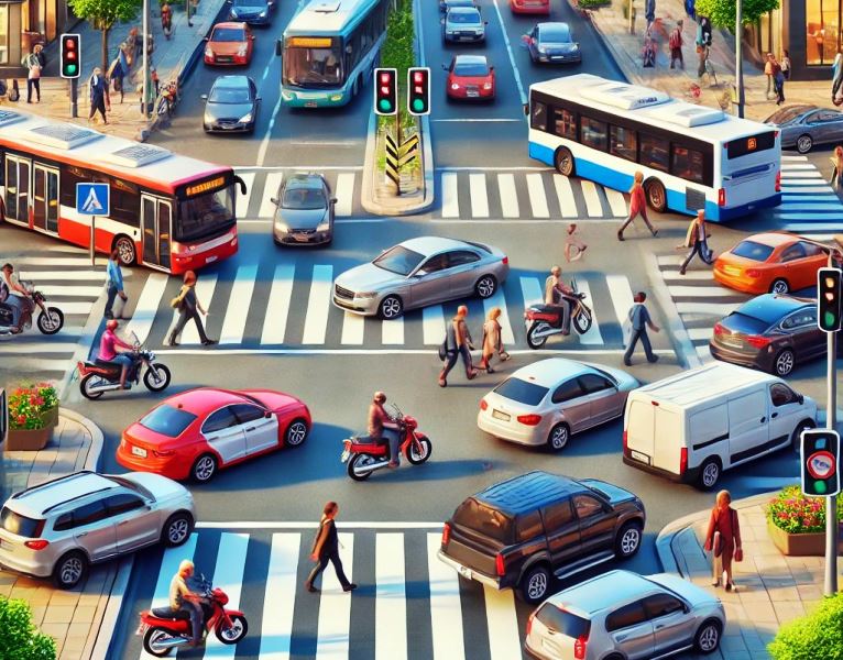 Ilustrasi kemacetan dan keruwetan jalan ketika lampu merah padam. (Isabellalago-pinterest)