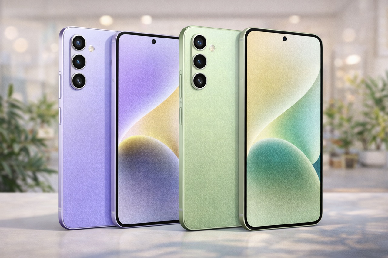 Samsung Galaxy A57 membawa peningkatan performa lewat Exynos 1680 dan pengisian daya 45W yang siap menunjang gaya hidup produktif kamu. (RIFKI/AI)