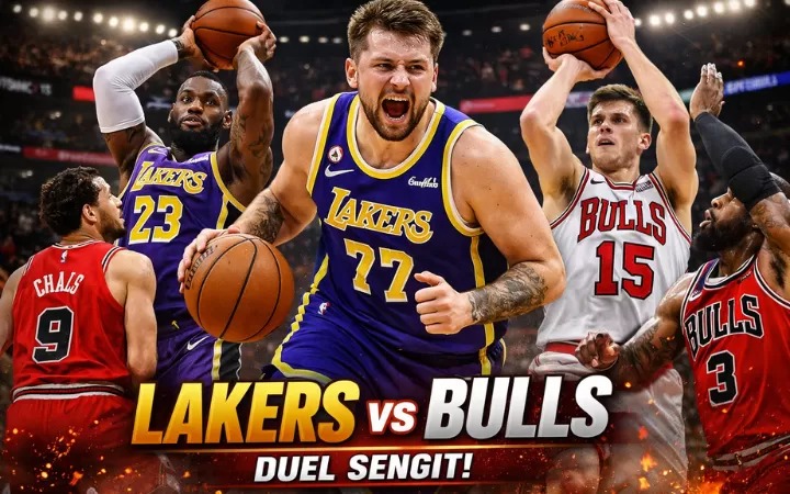 Duel sengit Lakers vs Bulls di Crypto.com Arena. (AI)