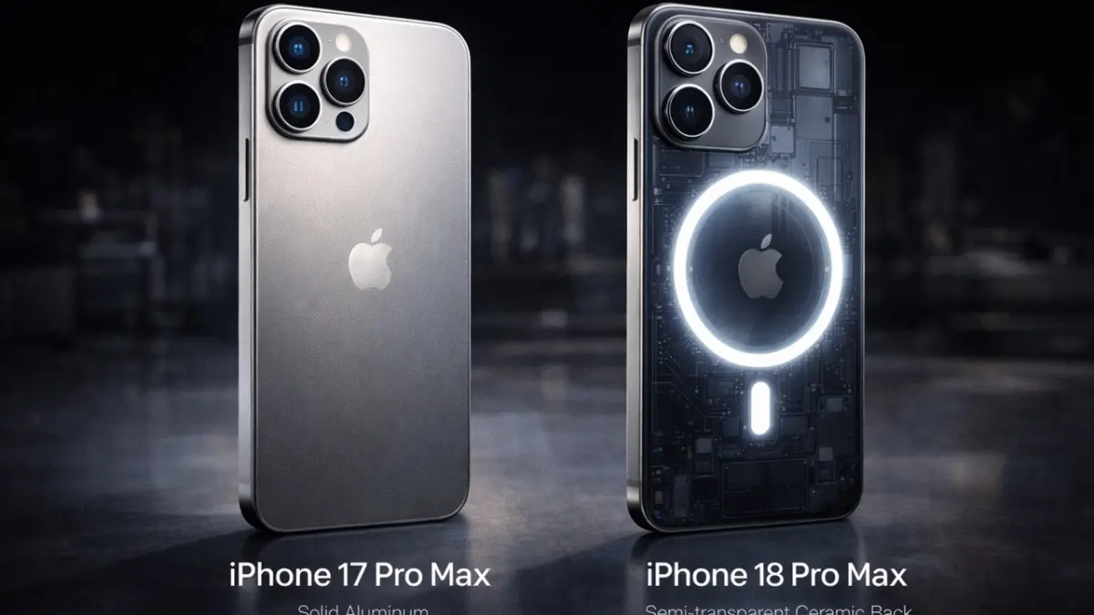 Dari desain transparan hingga performa chipset 2nm, iPhone 18 Pro Max disiapkan untuk memberikan pengalaman yang jauh lebih gahar bagi kamu dibandingkan generasi sebelumnya. (RIFKI/AI)
