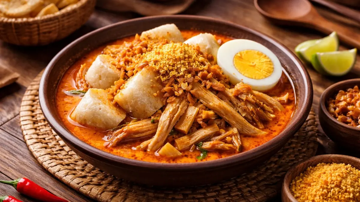 Gurihnya kuah santan dan renyahnya sambal goreng rebung menjadi menu wajib yang harus kamu cicipi saat merayakan Lebaran di Jember. (RIFKI/AI)