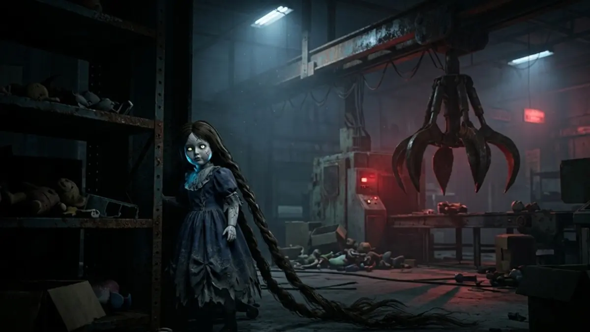 Karakter Lily Lovebraids dengan rambut kepang mautnya siap menjadi mimpi buruk baru bagi kamu di Poppy Playtime Chapter 5. (RIFKI/AI)