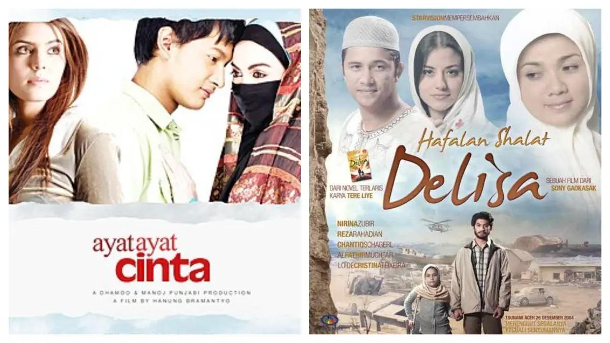 Poster film Ayat-ayat Cinta dan Hafalan Surat Delisa (Wikipedia)