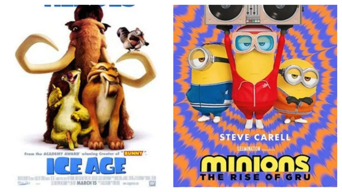 Poster Film Ice Age dan Minions (Wikipedia)