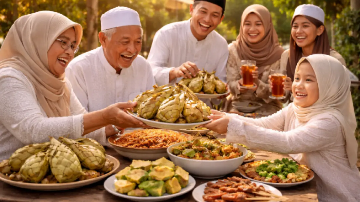Tradisi Lebaran Ketupat (AI)