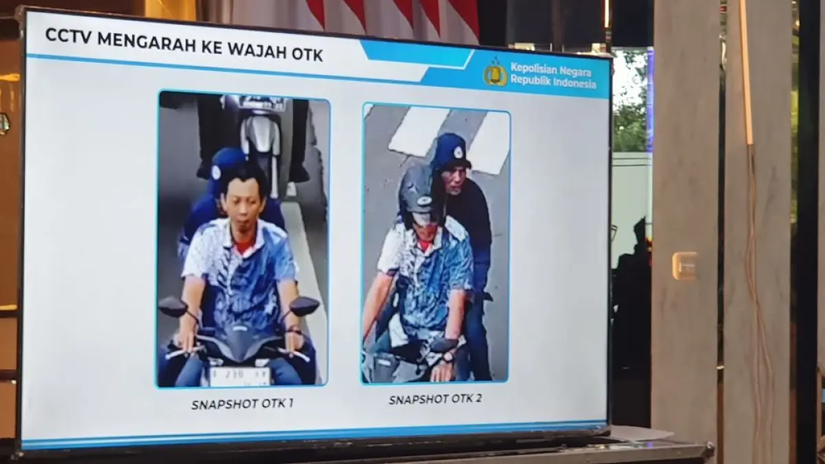 Gambar CCTV yang menampilkan wajah diduga pelaku penyiraman air keras.(istimewa)