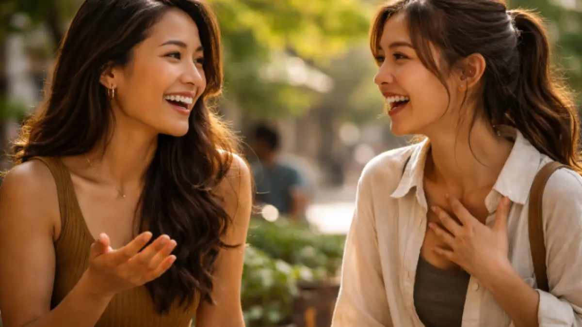 Ilustrasi orang sedang ngobrol (AI)