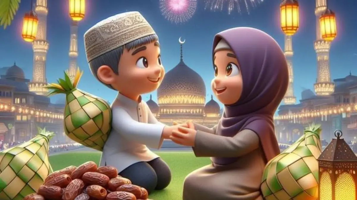 Ilustrasi bermaf-maafan.&nbsp; ( Muhammad Taufiq-pinterest)