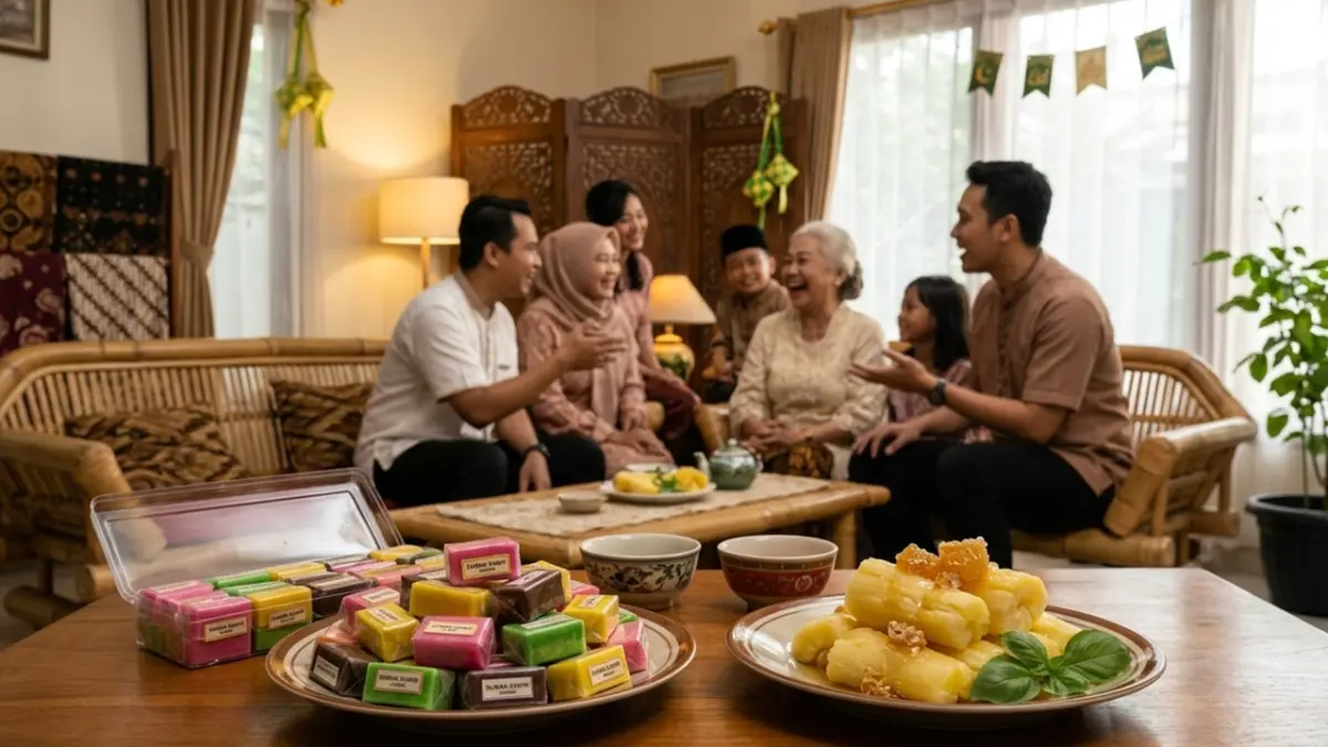 Sajian Tape Madu dan Suwar-suwir menjadi menu wajib yang menyambut kamu saat bertamu ke rumah kerabat di Jember pada Lebaran 2026. (RIFKI/AI)