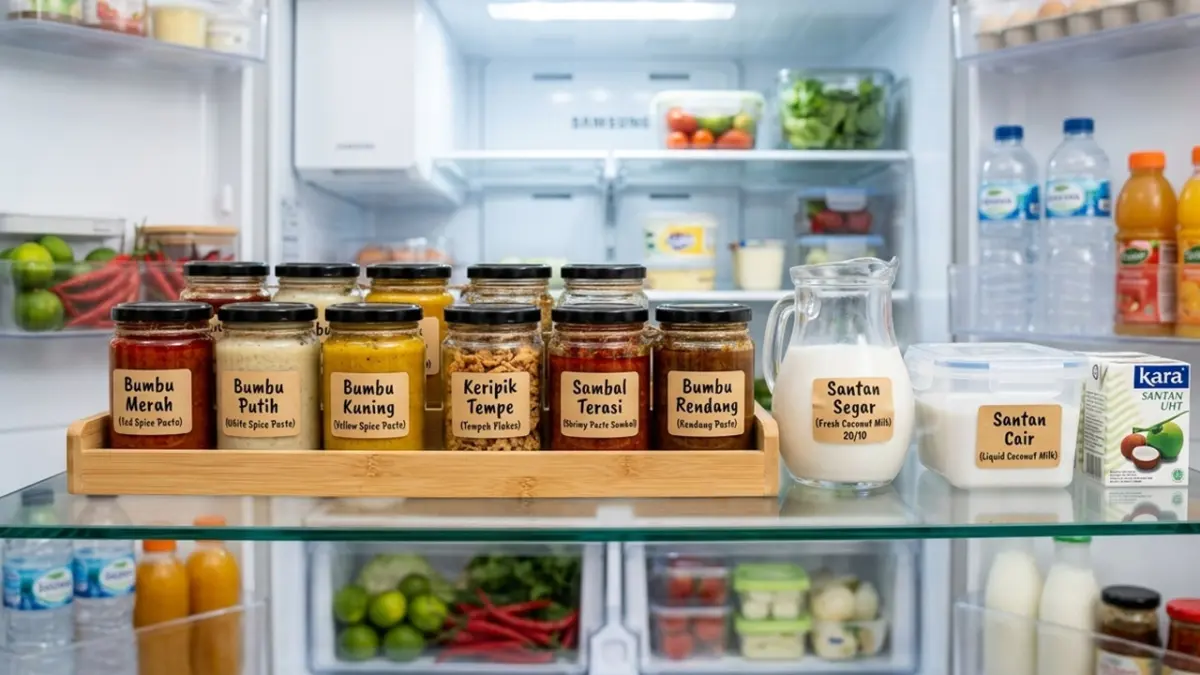 Melakukan food prep bumbu dasar dan santan sejak jauh hari membuat aktivitas memasak Lebaran kamu jadi jauh lebih santai dan menyenangkan. (RIFKI/AI)