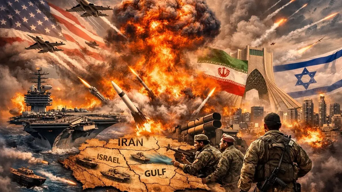 Ilustrasi perang Iran vs Israel-AS. (abdelhadi elbakkali – pinterest)