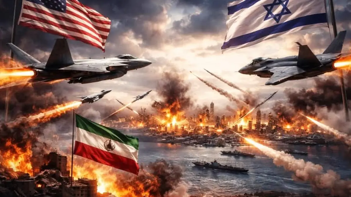 Ilustrasi perang Iran vs As-Israel. (Darla Kay – pinterest)