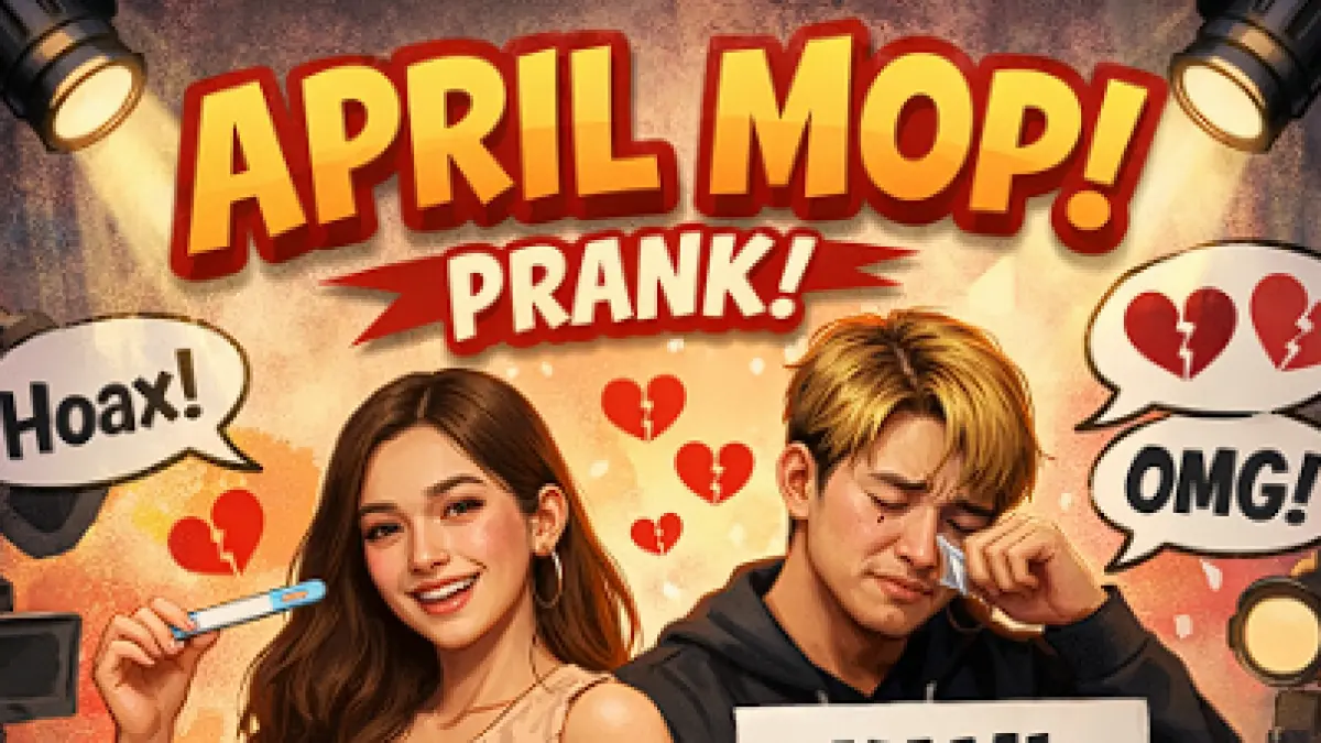 Ilustrasi AI Konten April Mop