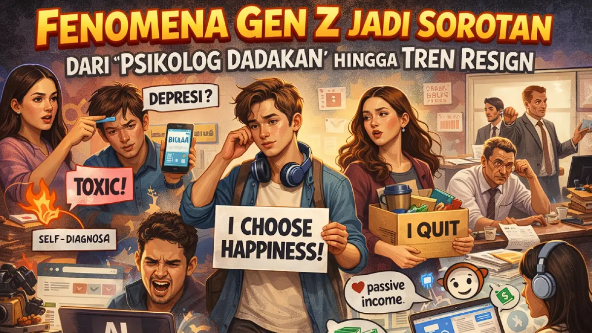Ilustrasi Psikolagi Dadakan Hingga Tren Resign AI