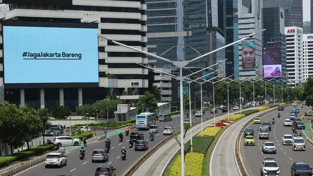 Suasana Jalanan saat WFH di Jakarta