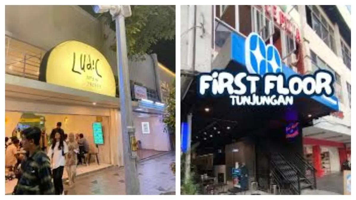Ludic Cafe dan Firstfloor Kafe yang berada di Jln Tunjungan Surabaya (Istimewa)