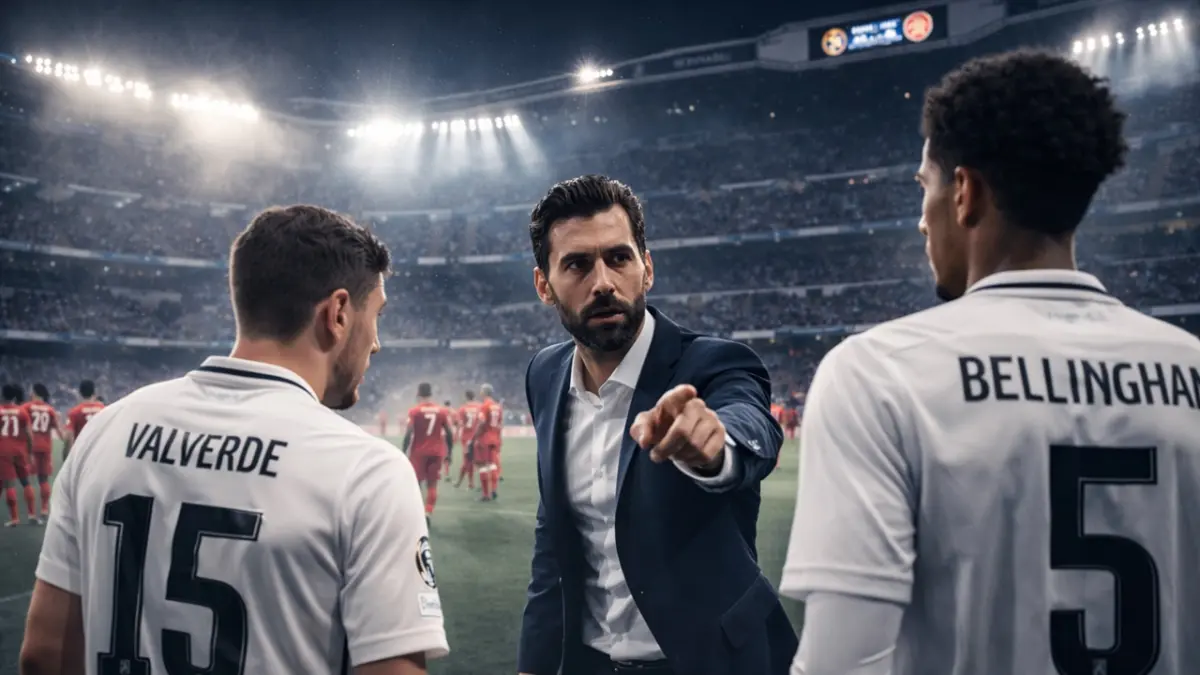 Real Madrid bersiap menunjukkan mentalitas juara mereka saat menjamu Bayern Munich di Santiago Bernabeu dalam laga perempat final Liga Champions yang krusial untuk kamu saksikan. (RIFKI/AI)