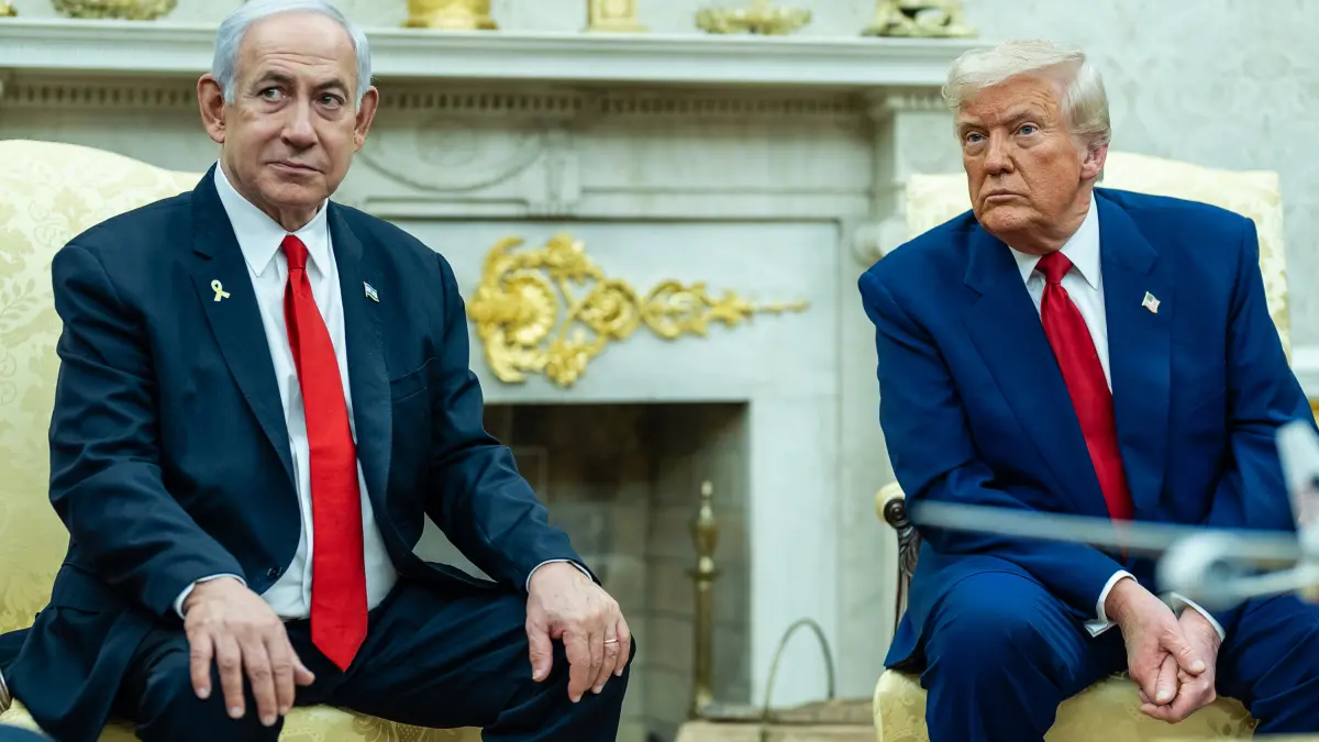 Netanyahu bersama Trump dalam pertemuan kenegaraan (ny times)