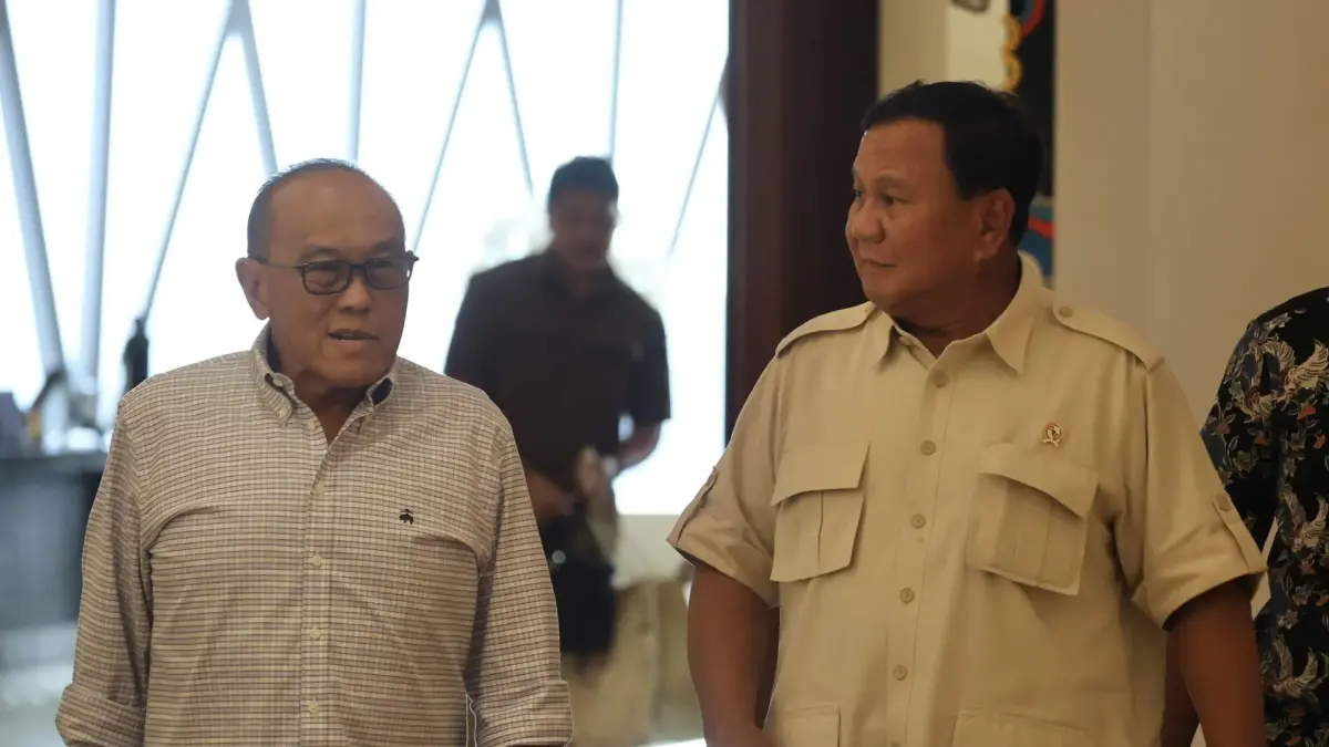 Aburizal Bakrie saat bertemu capres nomor urut 2, Prabowo Subianto tahun 2024. Keduanya, juga bertemu Kamis 9 April 2026. Foto: (Dok. Media Center Gerindra)