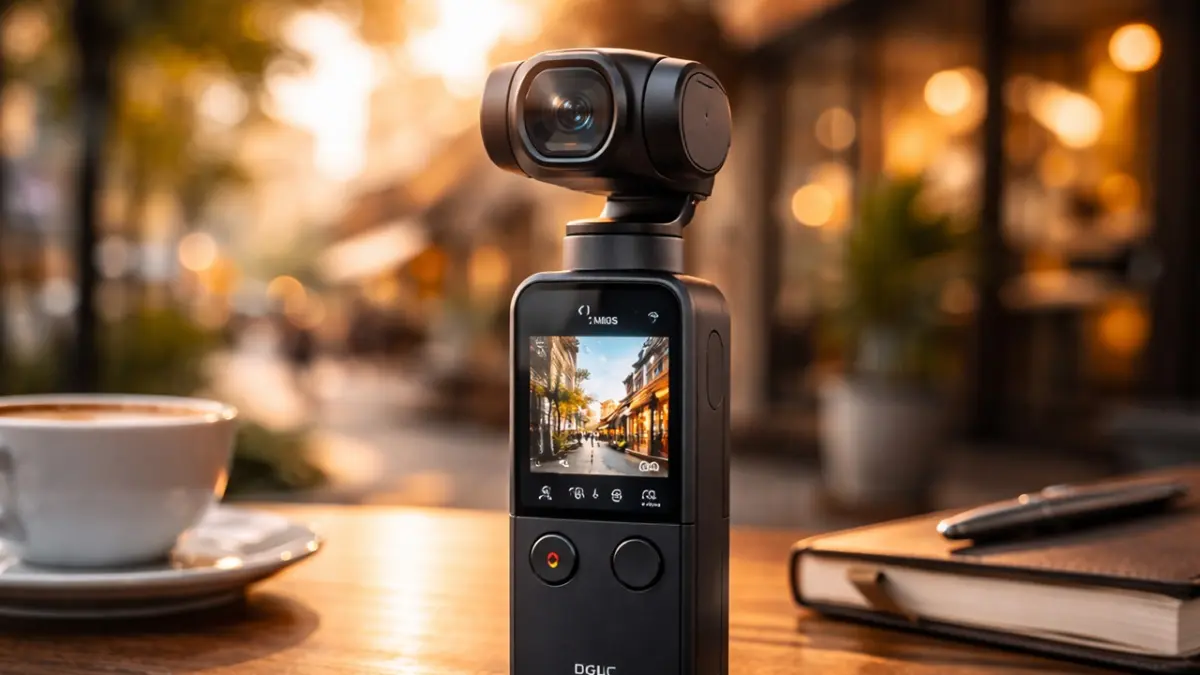 DJI Osmo Pocket 4 hadir dengan sensor 1 inci dan kemampuan rekam 6K, memberikan kestabilan dan kualitas visual tingkat tinggi bagi kamu para kreator konten di tahun 2026. (RIFKI/AI)