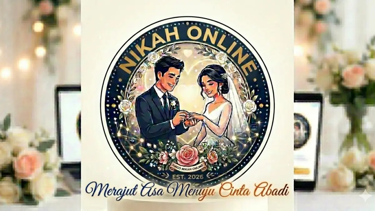 Ilustrasi nikah online, namun di Indonesia hukumnya tidak sah (kecuali dengan syarat yang ketat), namun anjurannya ada dalam satu majelis.  (ai/nurhariri/halojember)