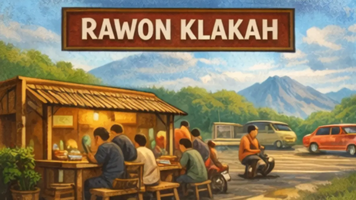 Ilustrasi AI Rawon Klakah di Lumajang