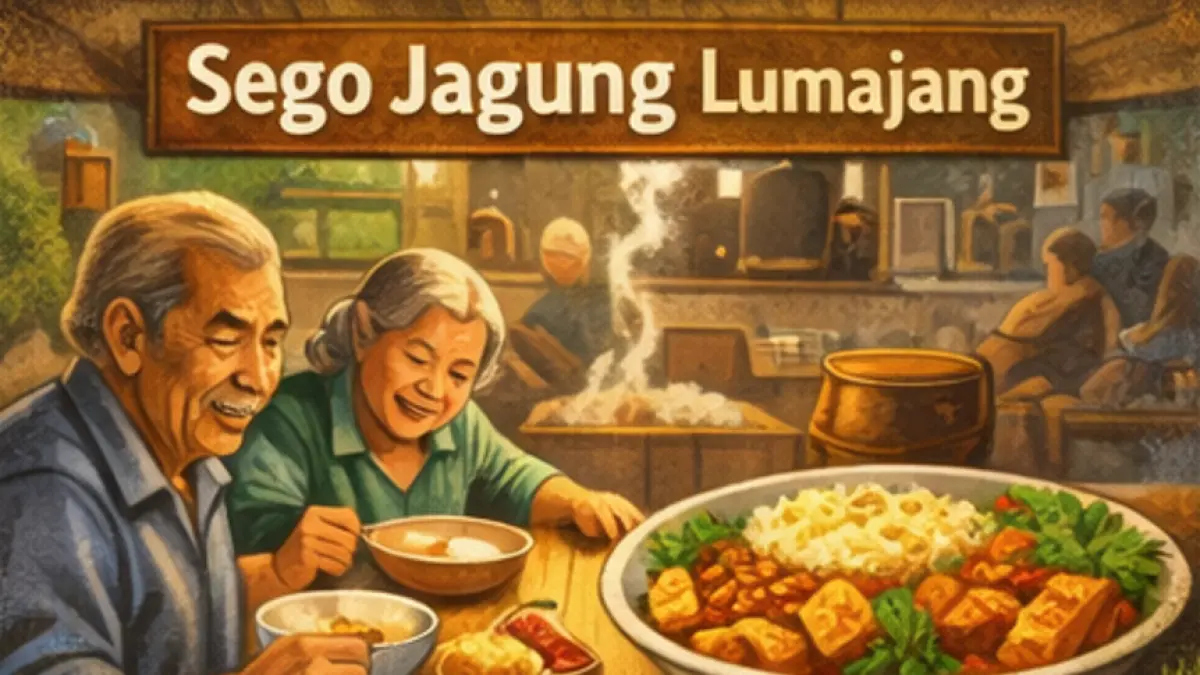 Ilustrasi AI Sego Jagung Lumajang