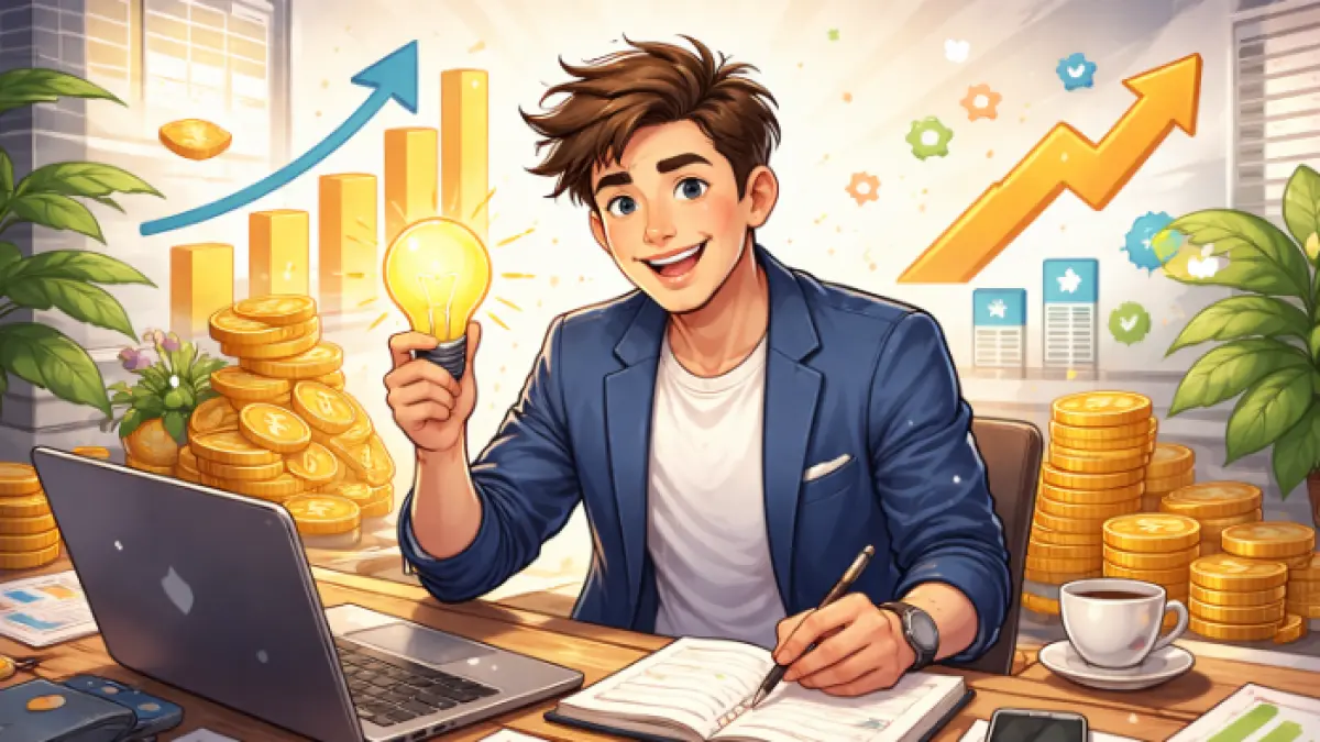 Ilustrasi orang yang suka melakukan bisnis atau memiliki jiwa entrepreneur (Ona/AI/halojember)