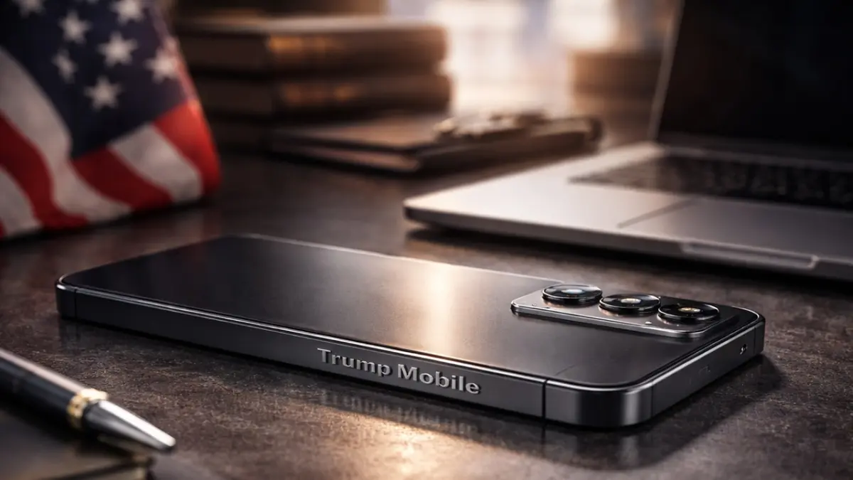 Trump Mobile T1 kembali memperbarui desainnya dengan tampilan yang lebih minimalis dan modern, menjanjikan performa chipset Snapdragon 7 serta layar 120 Hz untuk kamu yang menginginkan alternatif ponsel premium. (ai/rifki/halojember)