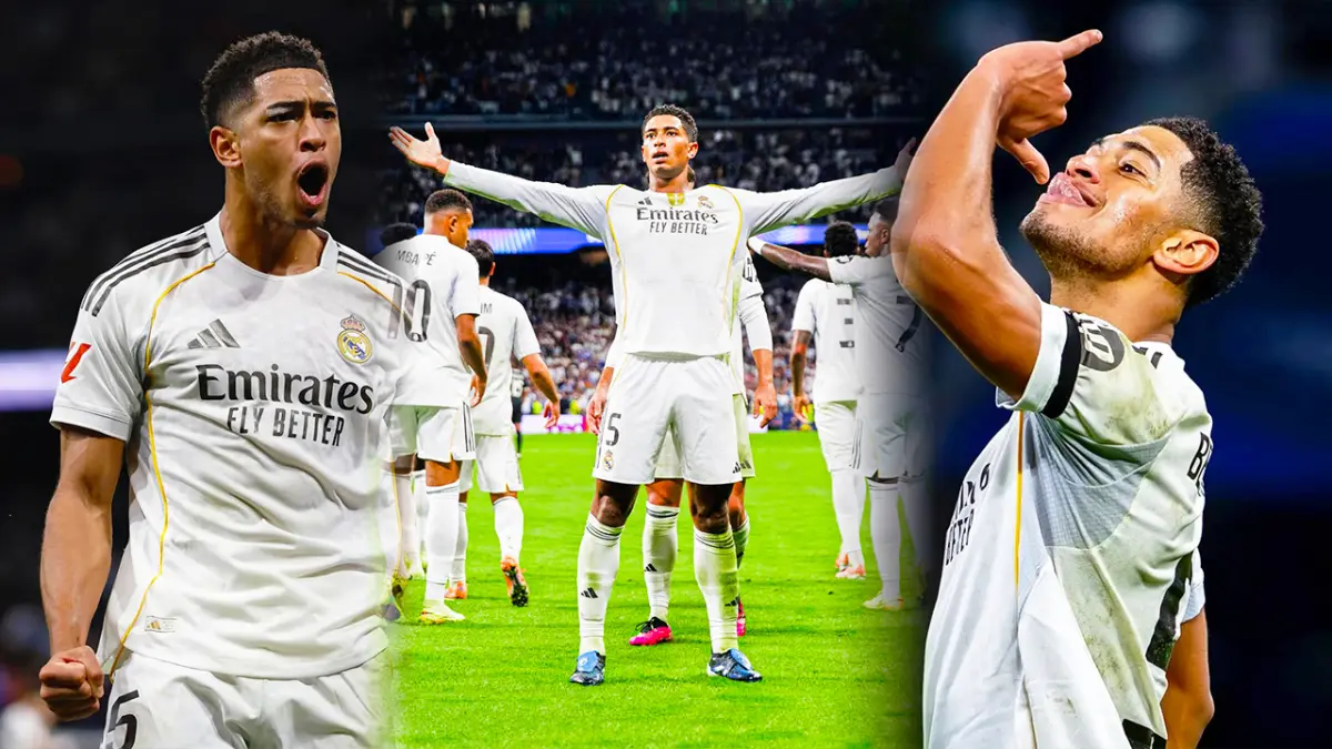 Cuplikan video viral yang menunjukkan ketegangan antara Jude Bellingham dan Vinicius Junior saat Real Madrid tersingkir dari Liga Champions di markas Bayern Munchen. (real madrid)