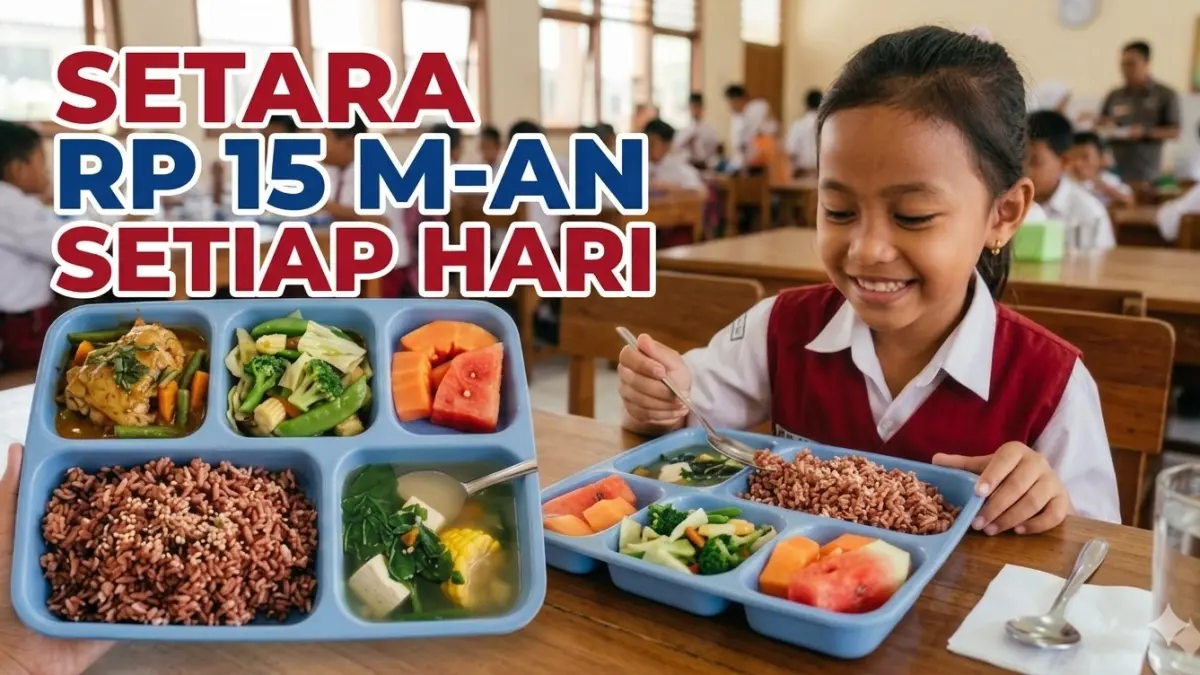 Ilustrasi gambar MBG yang setiap hari menghabiskan uang setara Rp 15 miliar dan jika satu tahun efektif 300 hari, maka uang yang beredar Rp 4,5 Triliun di Jember. (ai/nurhariri/halojember)