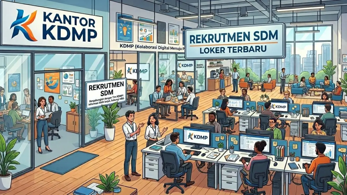 Ilustrasi Info Loker terbaru KDMP dan KNMP, yang membutuhkan ribuan orang. (ai/nurhariri/radarjember)