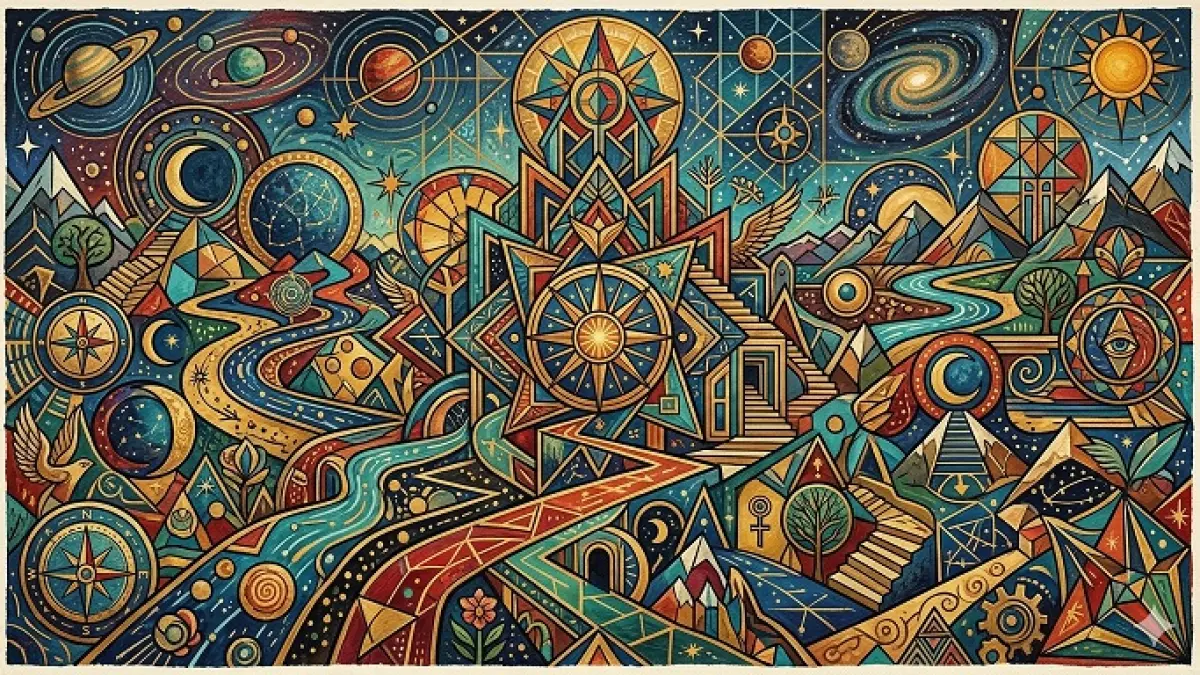 Geometri Nasib, Ilustrasi. (Gemini AI)