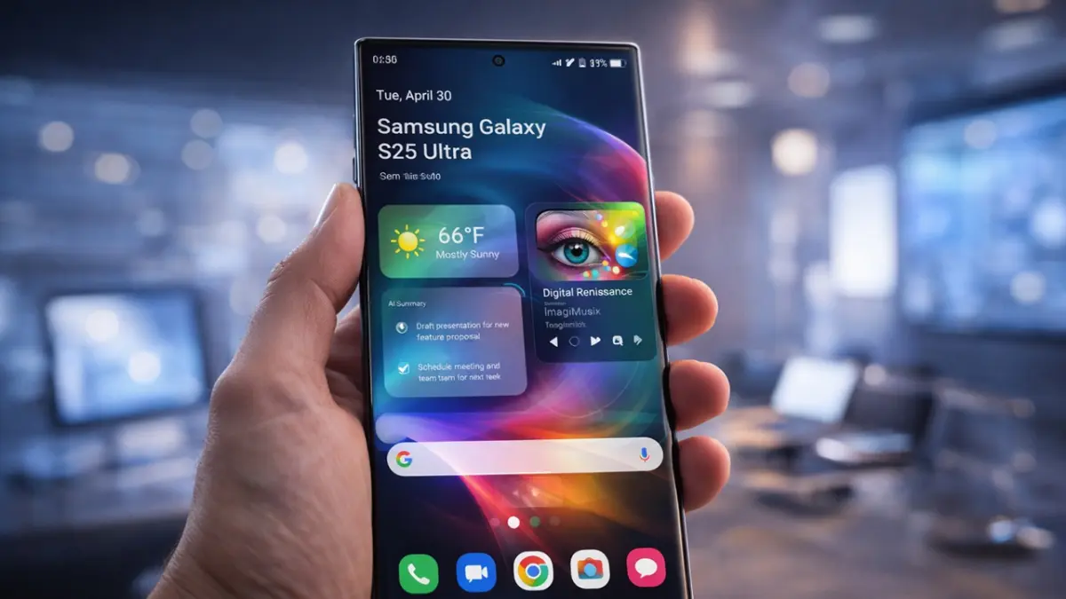 Tampilan antarmuka One UI 8.5 yang membawa revolusi kecerdasan buatan dan desain lebih smooth untuk meningkatkan produktivitas harian. (ai/rifki/halojember)