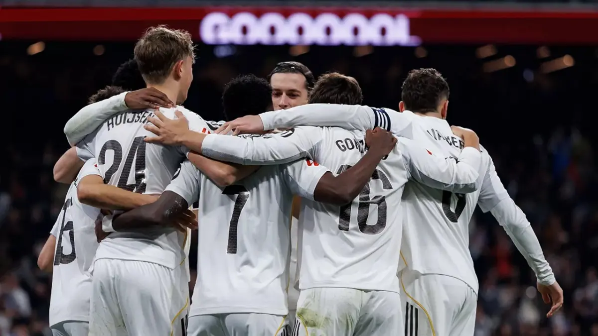 Kylian Mbappe dan skuad Real Madrid bersiap menjamu Deportivo Alaves di Santiago Bernabeu demi mengamankan tiga poin krusial dalam perburuan gelar juara La Liga. (real madrid)