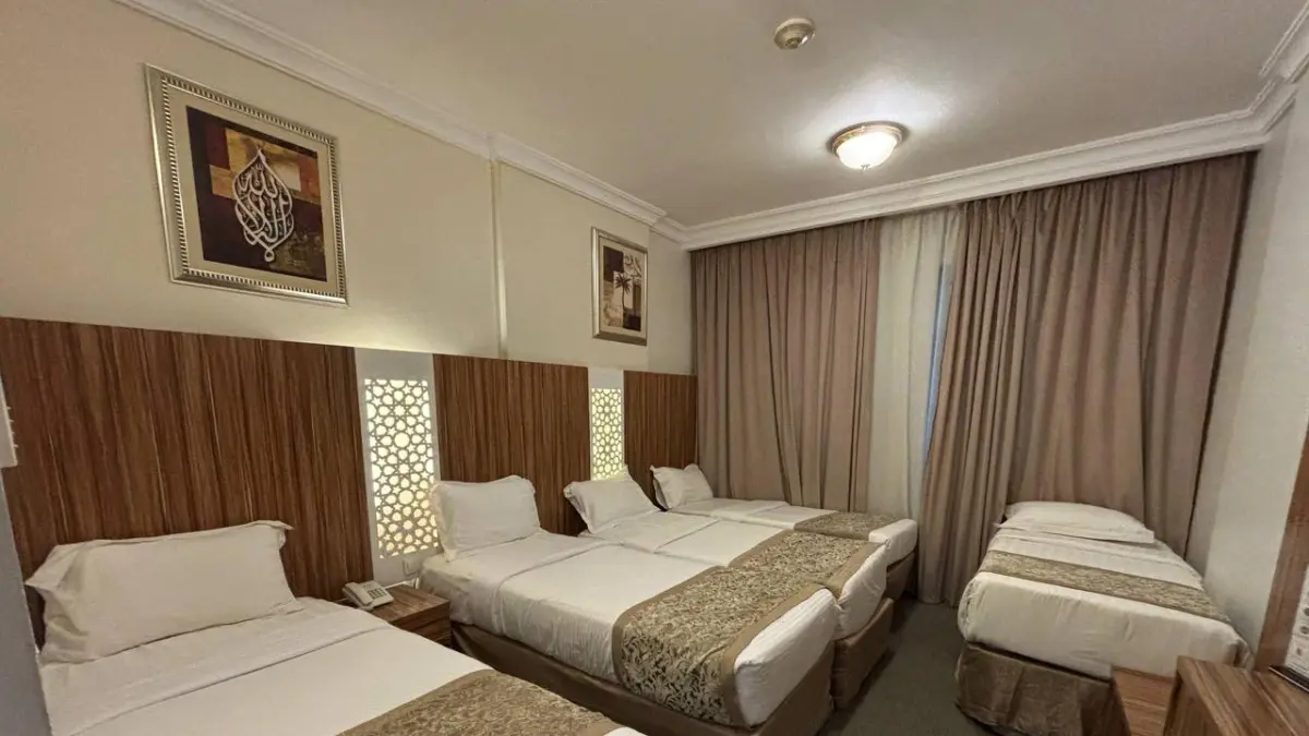 Salah satu fasilitas kamar hotel di Kota Madinah untuk jemaah haji Indonesia gelombang pertama. (Kemenhaj)