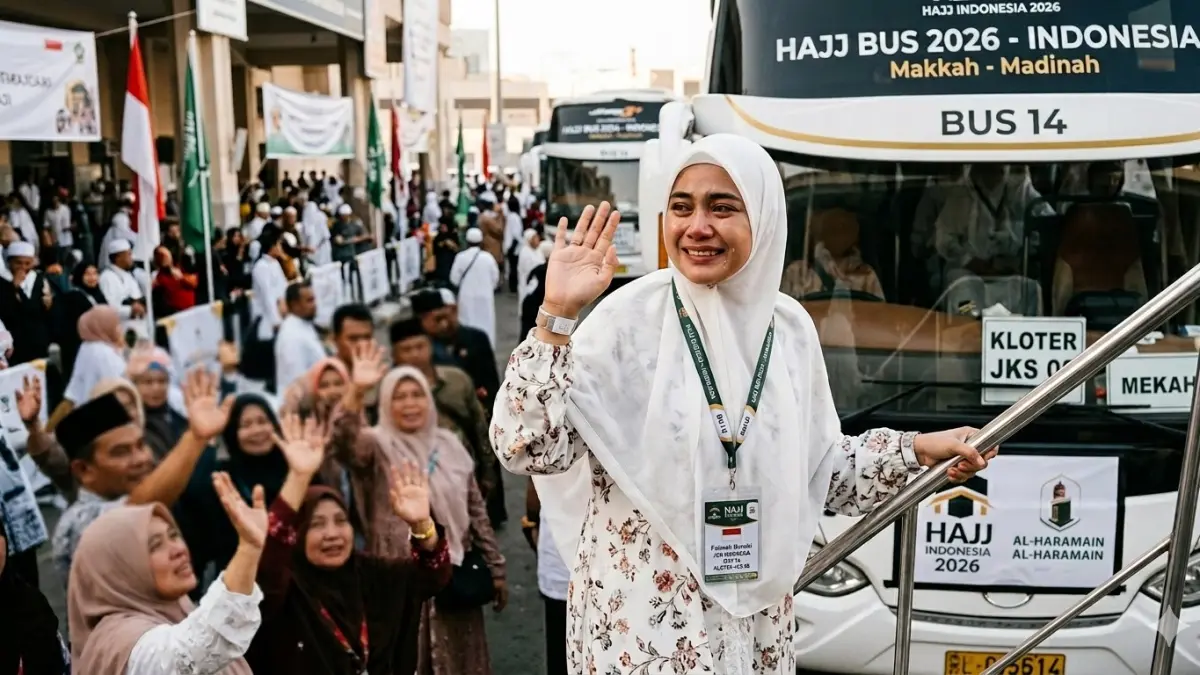 Suasana keberangkatan CJH Indonesia untuk menuju tanah suci Makkah harus tertib seperti ilustrasi foto di atas. (ai/nurhariri/halojember)