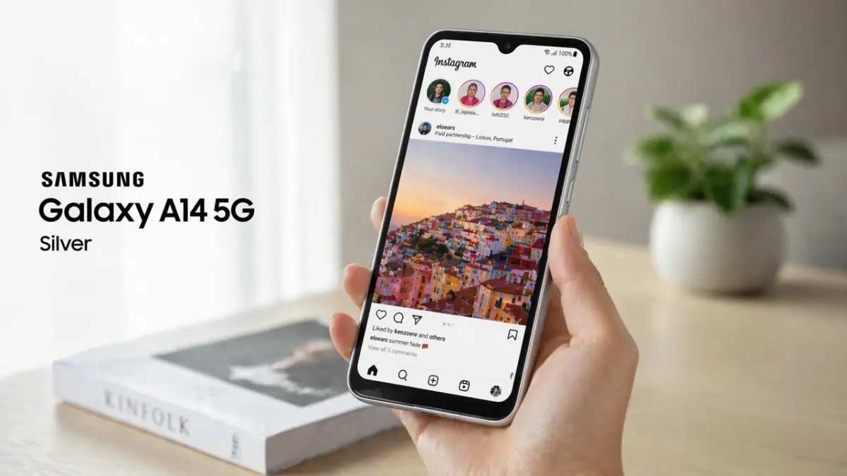 Meskipun sudah ada generasi terbaru, Samsung Galaxy A14 5G tetap menjadi idola bagi kamu yang mencari HP 5G dengan baterai awet dan harga di bawah 3 juta rupiah pada tahun 2026. (ai/rifki/halojember)