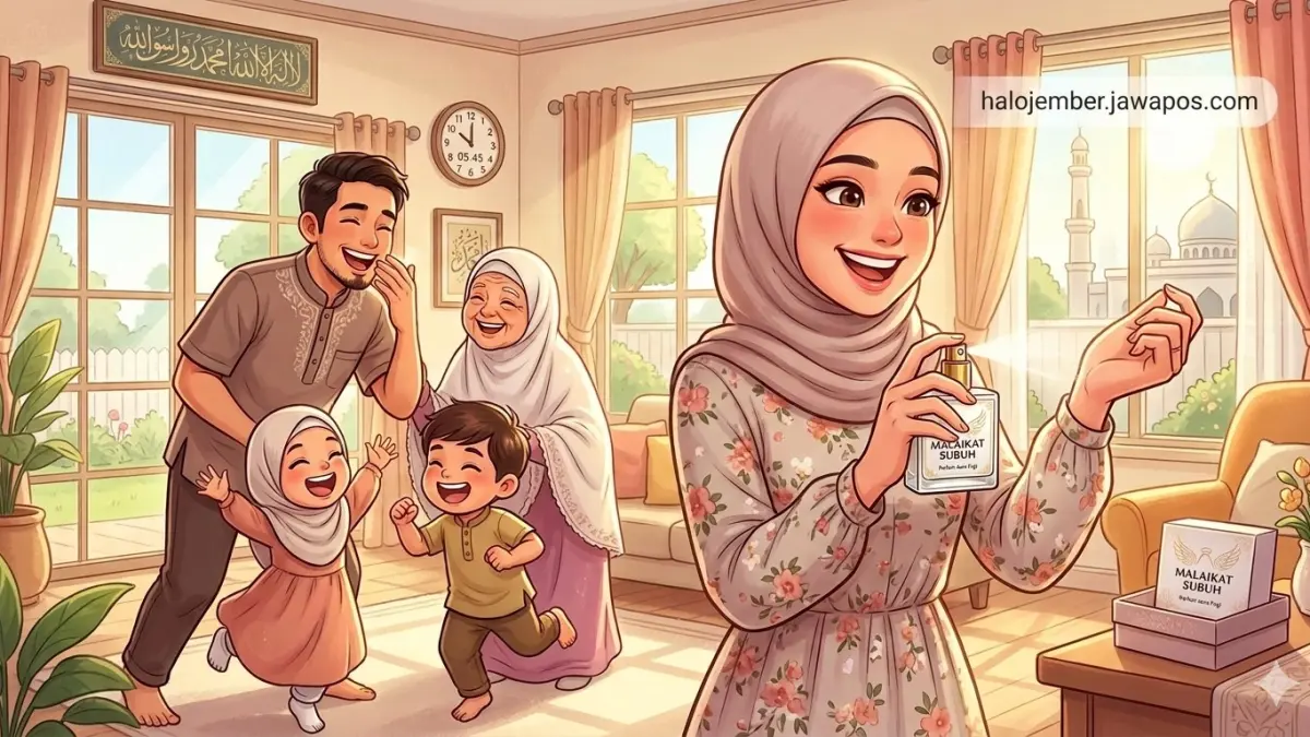 Pemakaian Parfum "Malaikat Subuh" dipercaya bisa membuat bersemangat bagi pemakai maupun orang-orang di dekatnya seperti gambar. (nurhariri/ai/halojember)