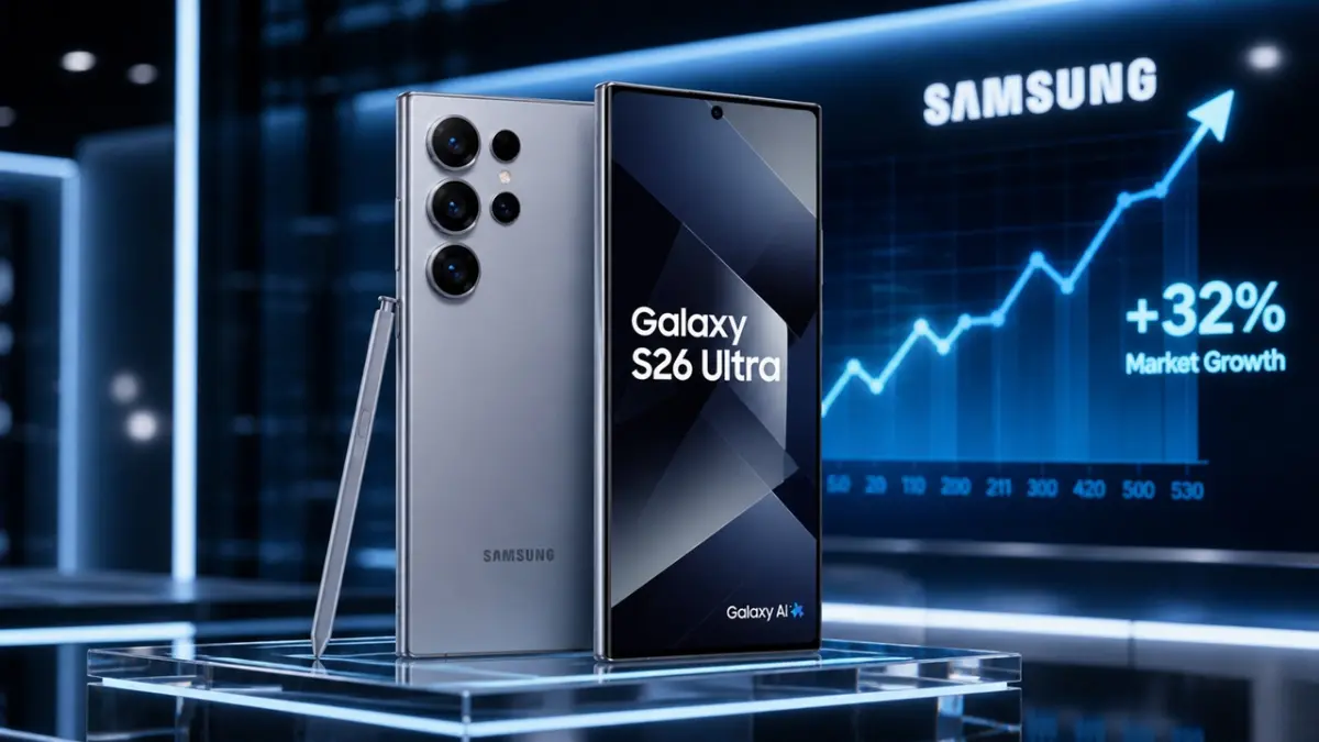 Samsung sukses menduduki puncak pasar smartphone global pada awal 2026 berkat kesuksesan seri Galaxy S26 yang sangat diminati oleh masyarakat dunia. (ai/rifki/halojember)
