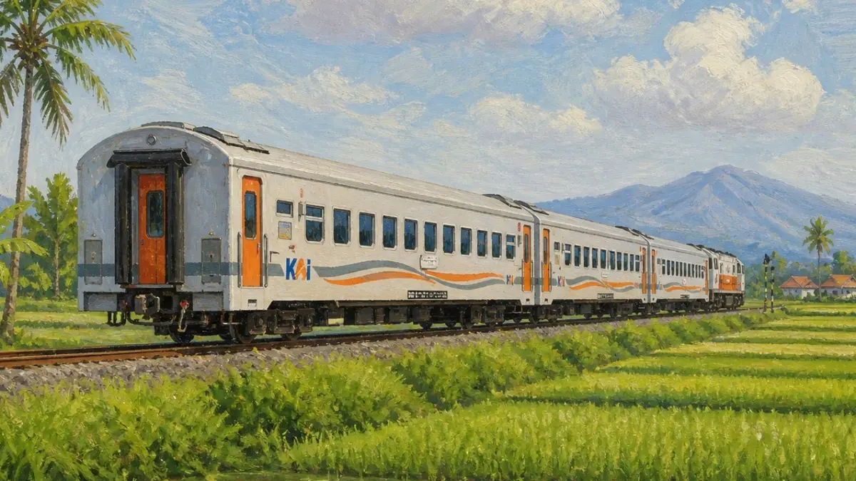Ilustrasi Malaikat Maut Tak Pernah Pilih Gerbong, Puisi Karya Fathorrozi, pendidik di Pondok Pesantren Nurul Qarnain Sukowono Jember. (Ijal/ChatGPT)
