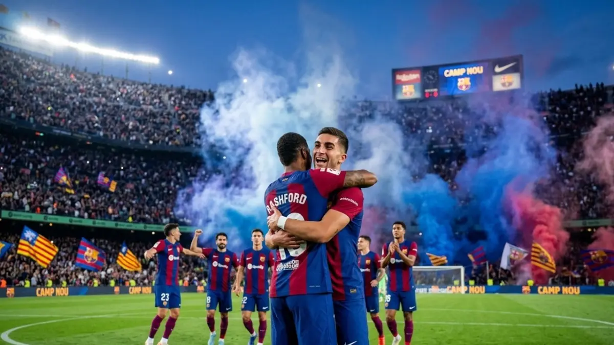 Barcelona secara organik memastikan diri sebagai kampiun LaLiga 2025-2026 usai mengalahkan Real Madrid dengan skor 2-0 melalui gol Marcus Rashford dan Ferran Torres. (ai/rifki/halojember)